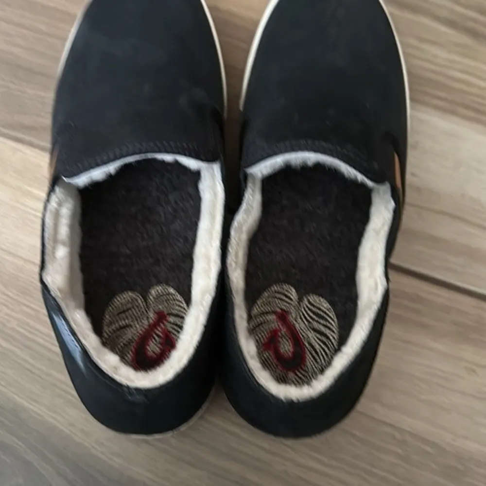 OLUKAI Pehuea Heu Women's Slip-On Sneakers, shearling Size 9 - Image 4