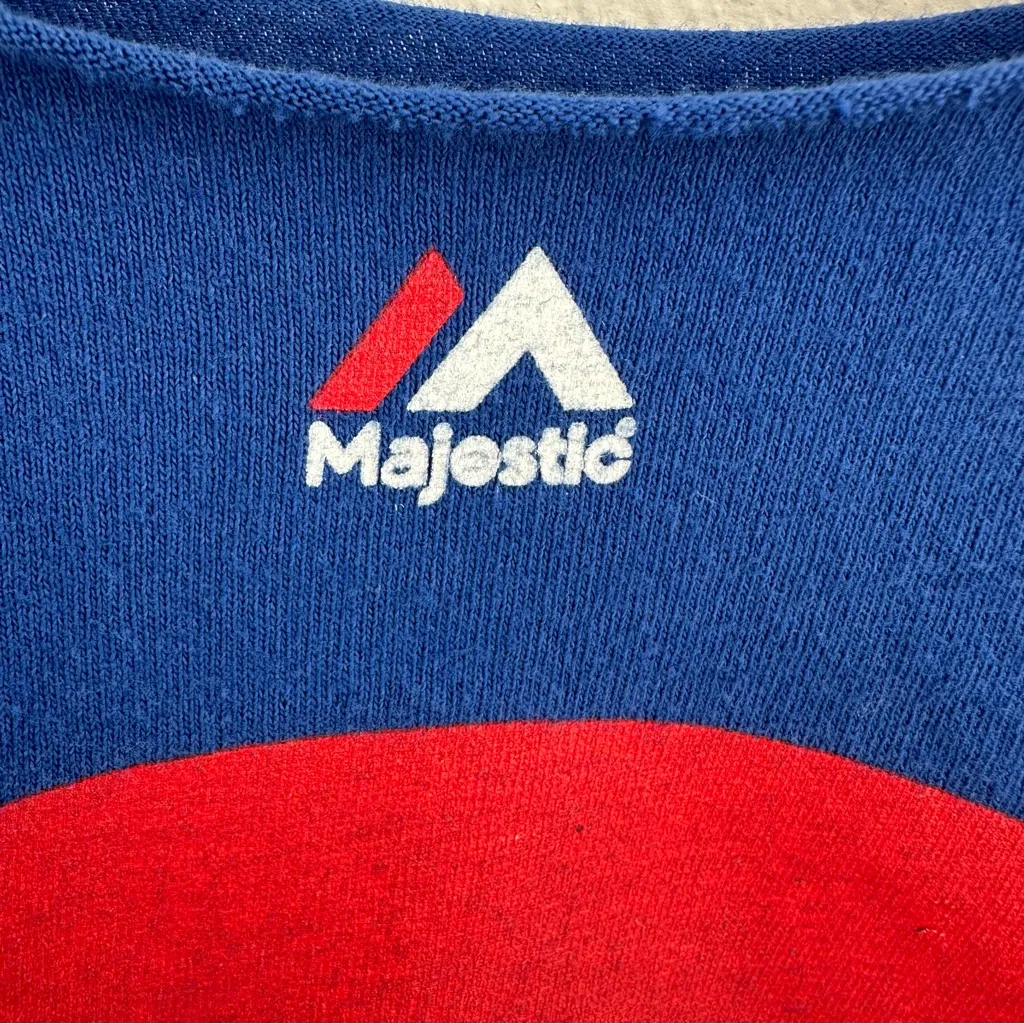 Chicago Cubs MLB Blue off the shoulder Tee Size L - Image 2