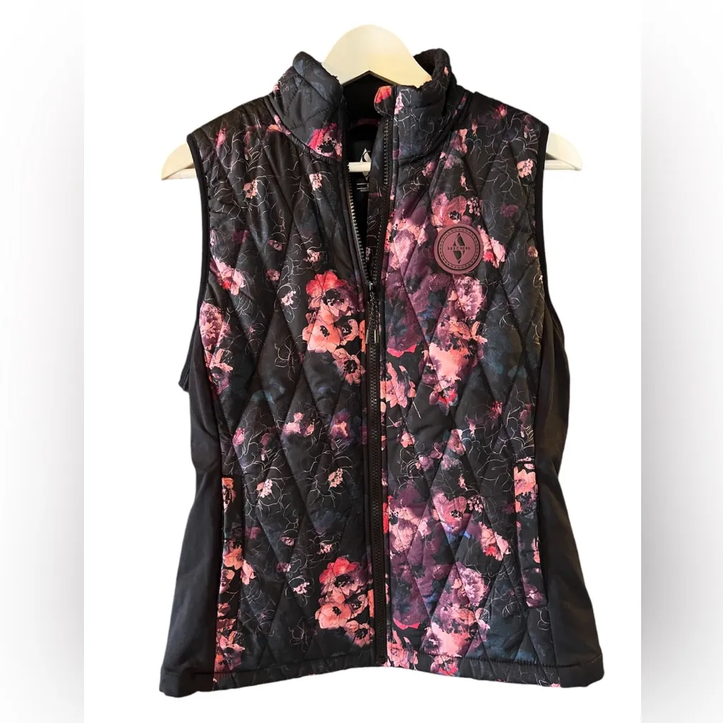 Skechers Vest Diamond Quilted Sleeveless Winter Jacket Fleece Lined S GoWalk Ski - Image 3