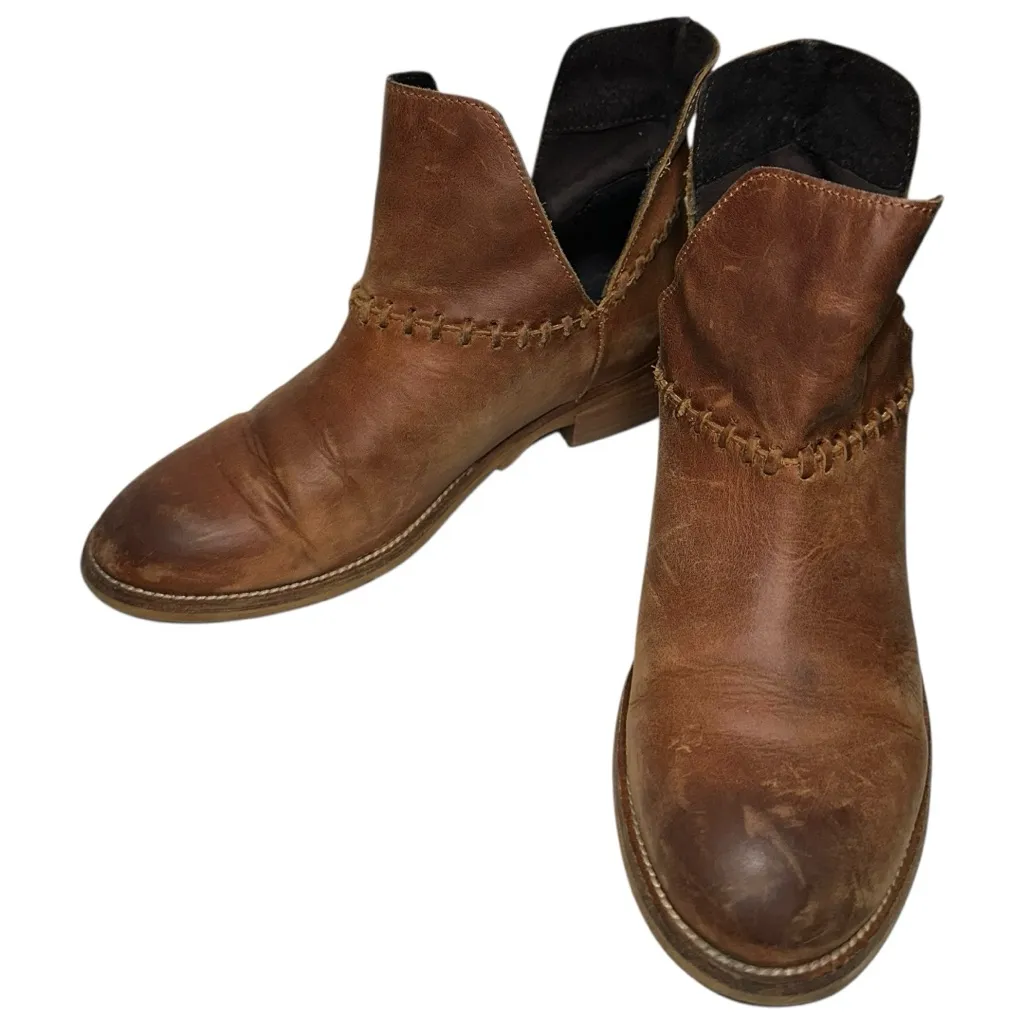 Musse & Cloud Women’s Size 39 8 Brown Leather Madison Ankle Boots Booties - Image 2