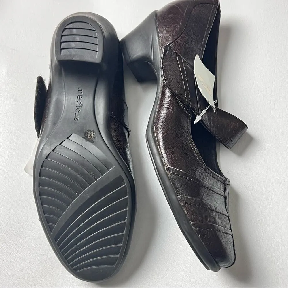 Medicus Luftpolster Women's Mary Jane Secure Strap Brown Heel Shoes Sz 7 - Image 5