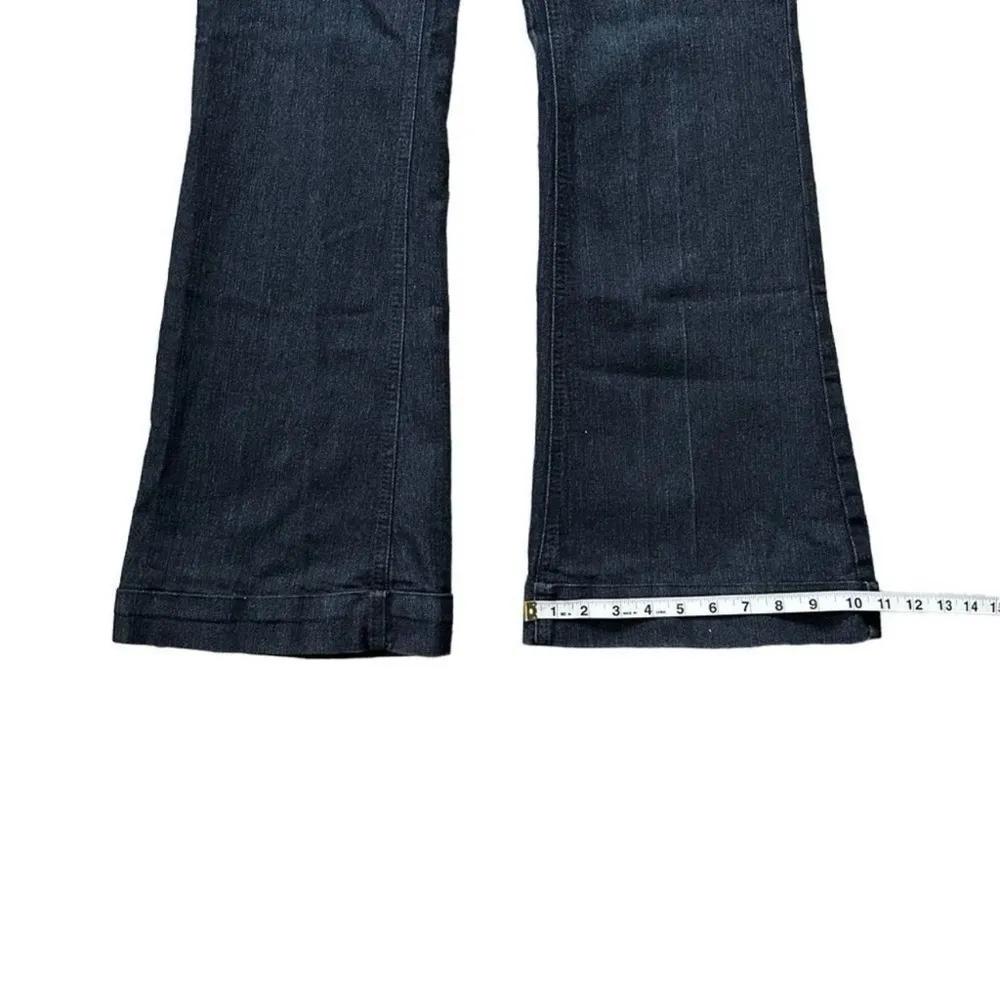 HWY Jeans Dark Denim Flare Mid Rise Cotton Stretch Trouser Jeans Sz 11 - Image 12