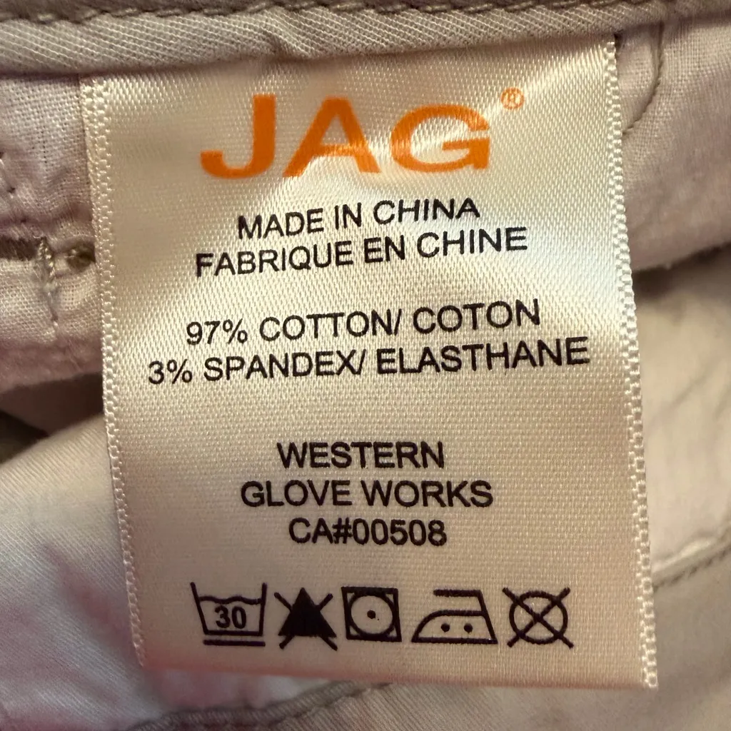 NWT JAG Womens Petry Trousers Khaki /Oyster Shell Size 6 - Image 5