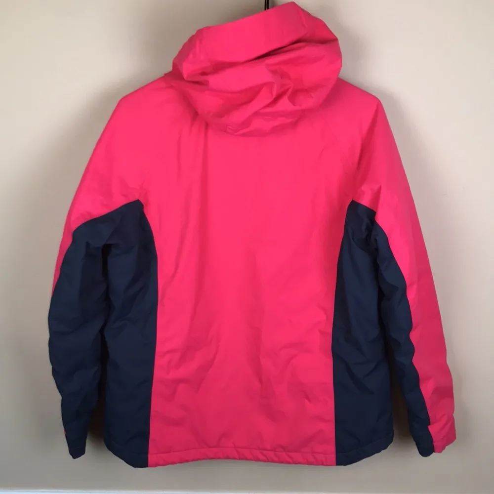 Lands’ End Women’s Waterproof Hot Pink Gray Hooded Zip-Up Jacket - Image 8