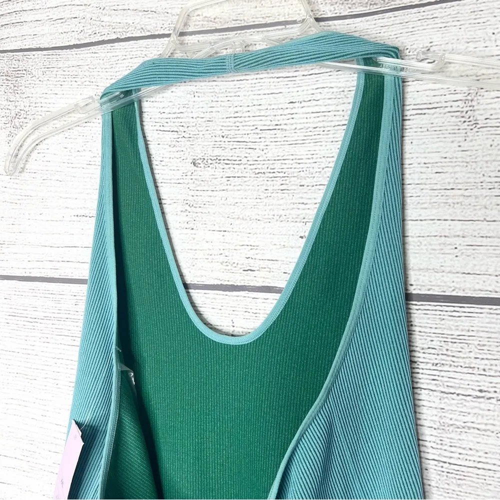 NWT Wild Fable Teal Blue Seamless Halter Bodysuit Top Size XXL - Image 8
