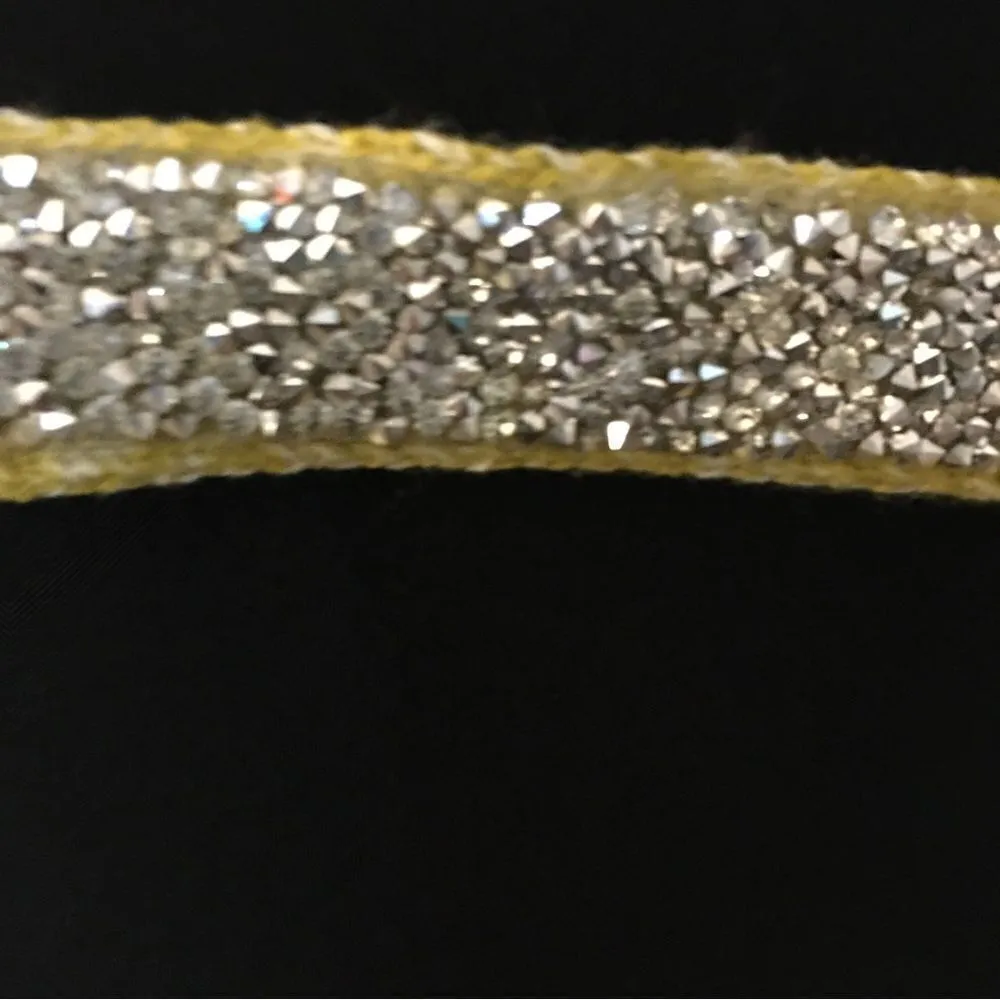 89th Madison! Back and front deep V oversized sleeve bling back sweater Yellow Size XL - Image 4