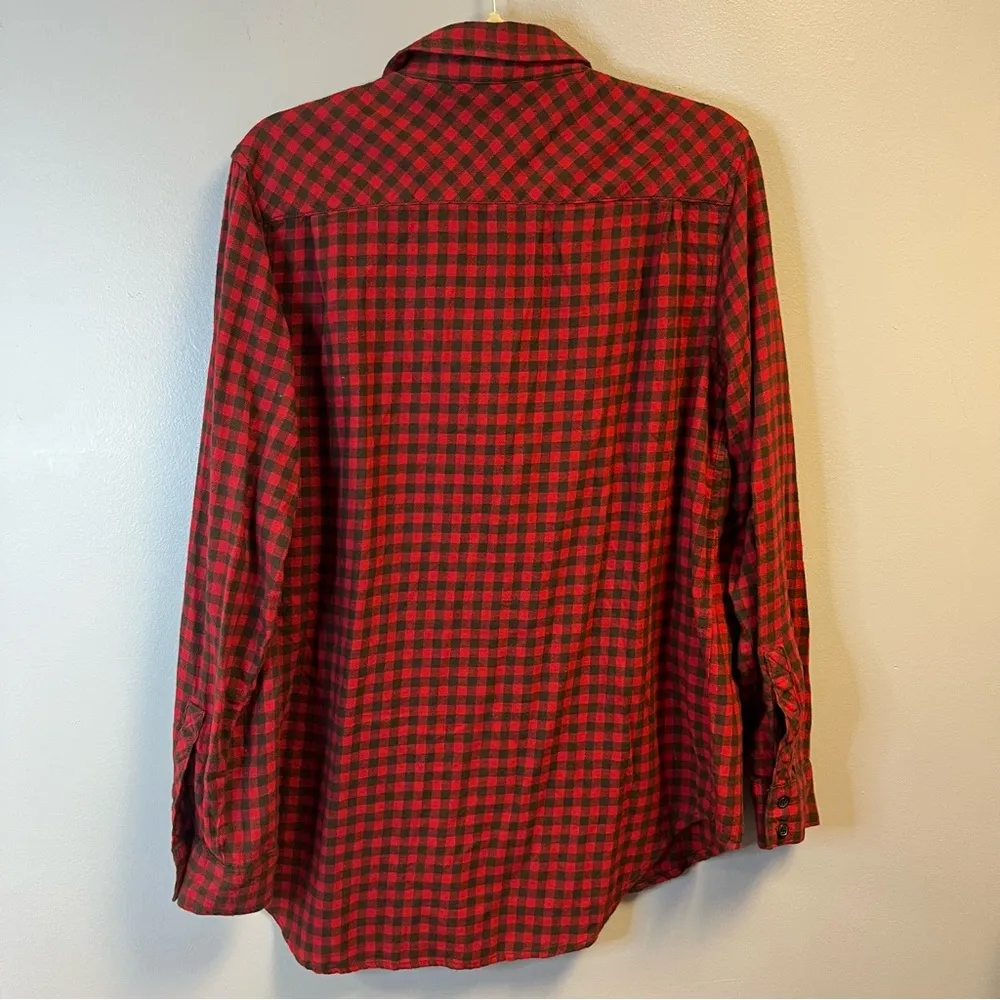 Urban Outfitters Button Up Shirt Red & Black Plaid Flannel Sz M GUC - Image 4
