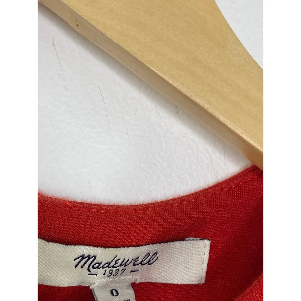 Madewell Red High Neck Sleeveless Fit & Flare Mini Dress Women's Size 0 - Image 5
