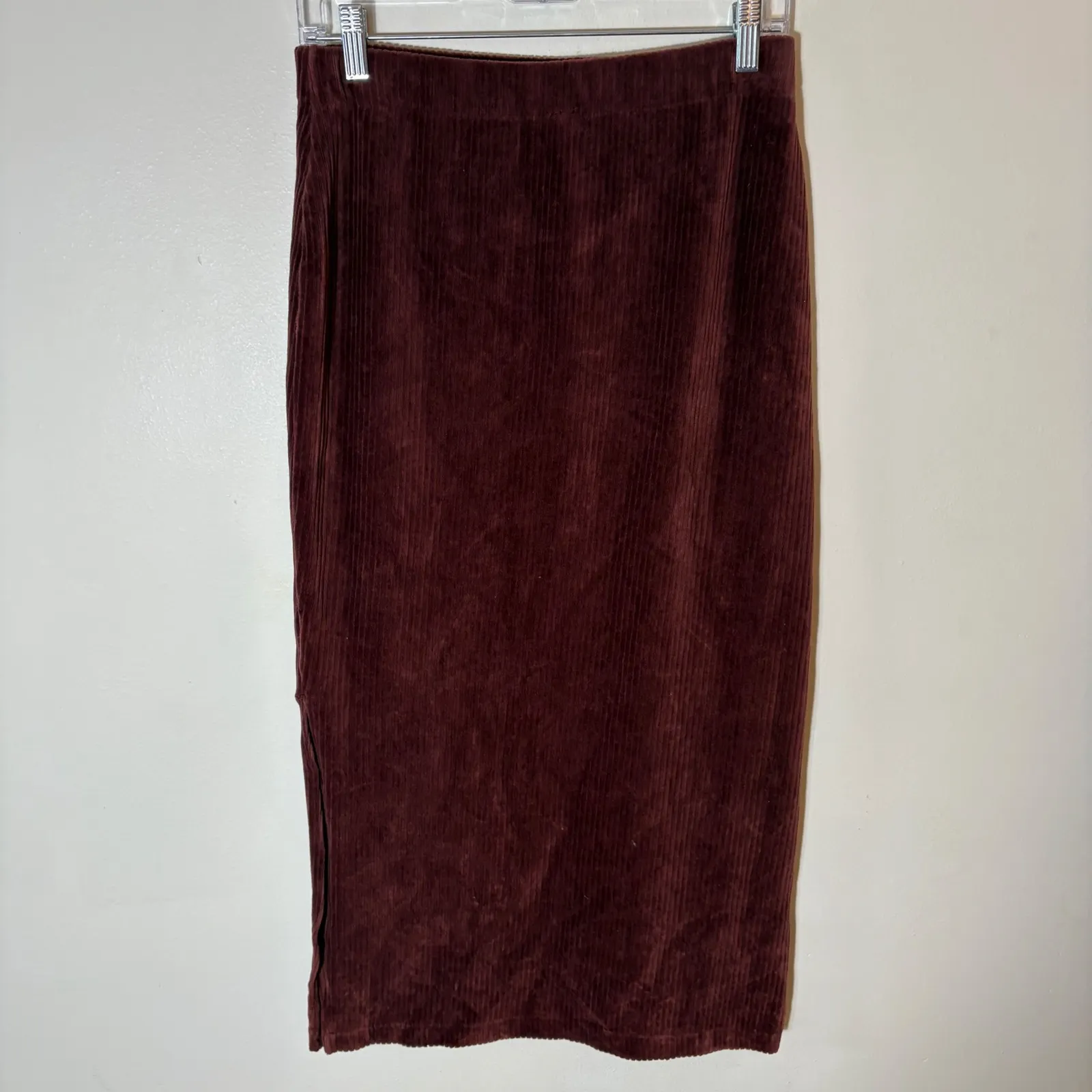 Free People Helen Ribbed Tube Midi Skirt Indie Brown Size Medium - Image 4