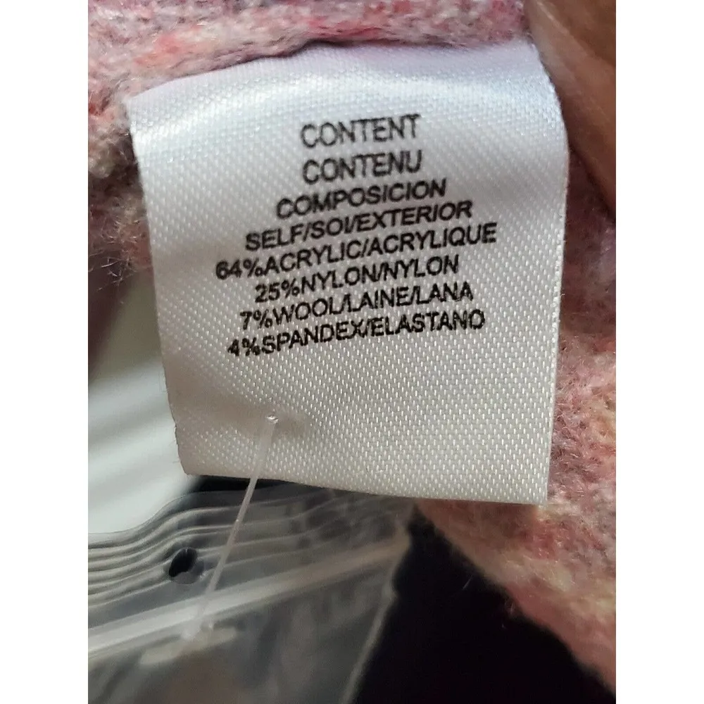 Wayf Pointelle Pink Acrylic Long Sleeve Casual Button Front Cardigan Sweater XS - Image 12