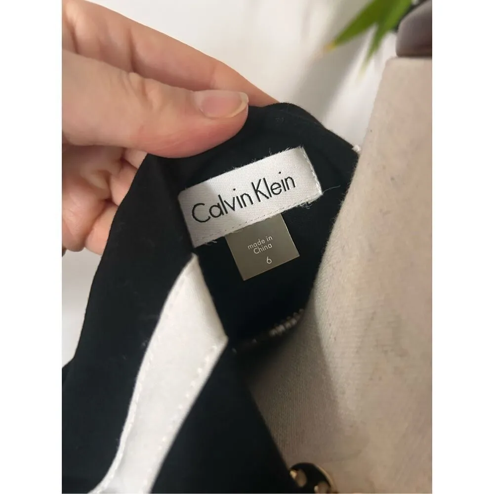 Calvin Klein, black and white classy work dress sleeveless - Image 5