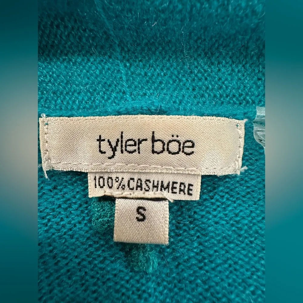 EUC TYLER BOE CASHMERE CARDIGAN TEAL COLOR LIGHT IN WEIGHT AND SUPER SOFT Blue - Image 5