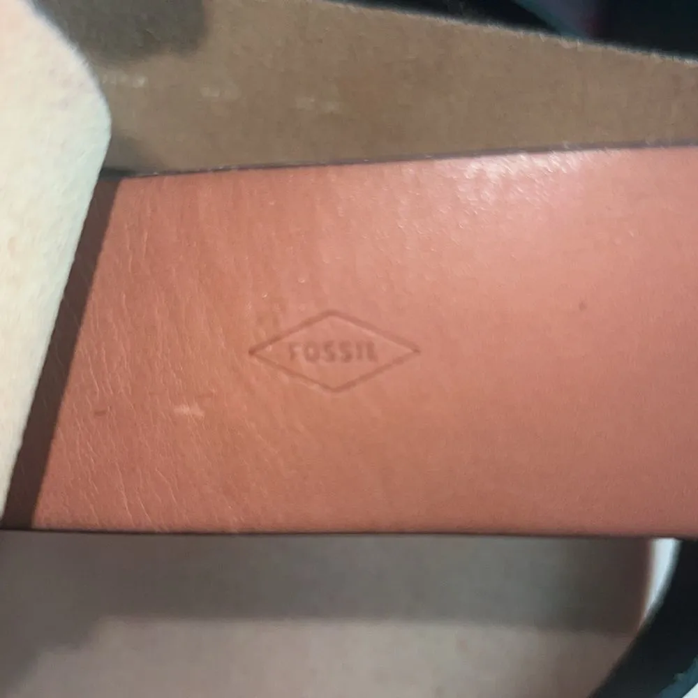 ✨FOSSIL VINTAGE OVAL LEATHER BELT IN BROWN SZ SMALL✨ - Image 8