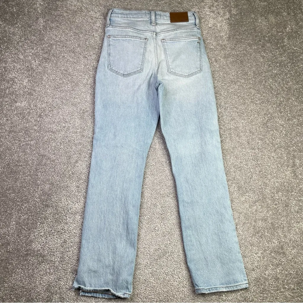 Madewell Jeans Women’s 23 Blue Slim Crop BoyJean High Rise Light Wash Ripped - Image 4