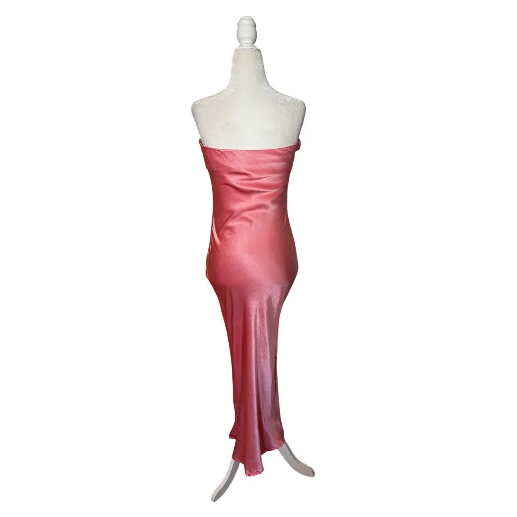 SNDYS X Revolve Angel Strapless Midi Dress in Pink Small New Womens Satin - Image 7