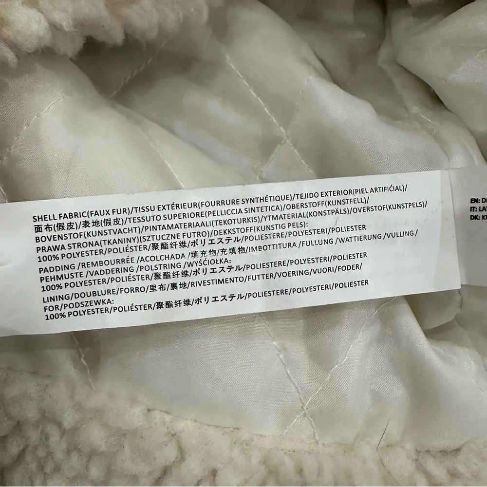 J.O.A. Oversized Faux Sherpa biker jacket - Image 10