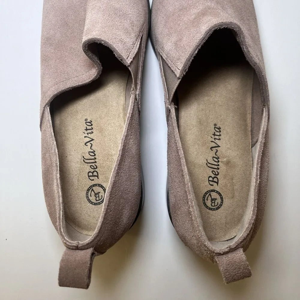 Bella Vita Women's Taupe‎ Slip On Shoe Low Bootie Loafer Size 10 US Neutral Boot - Image 7