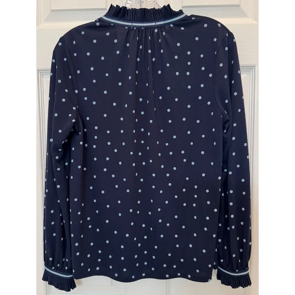 Boden Bronwyn Polka Dot Jersey Top Size 8 Blue - Image 8