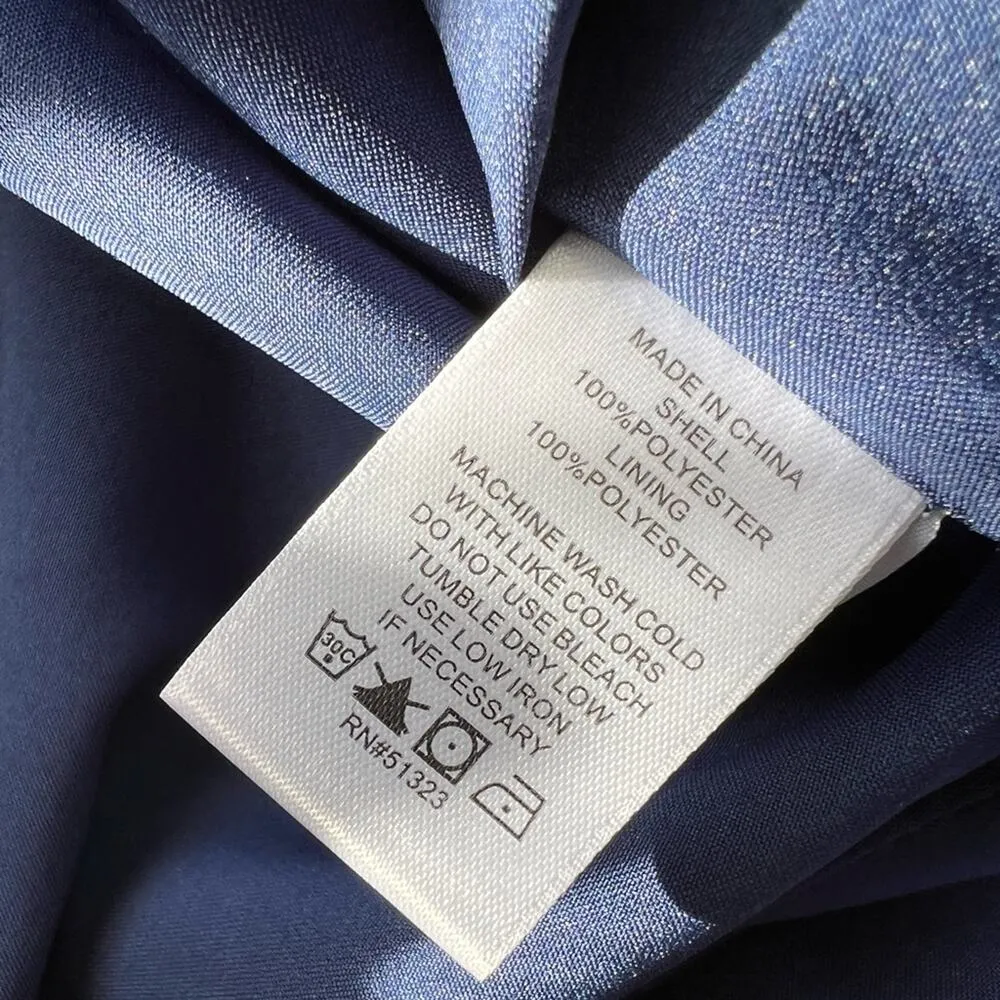 CeCe by Cynthia Steffe blue satin ribbon "CARA" sheath dress formal - Image 9