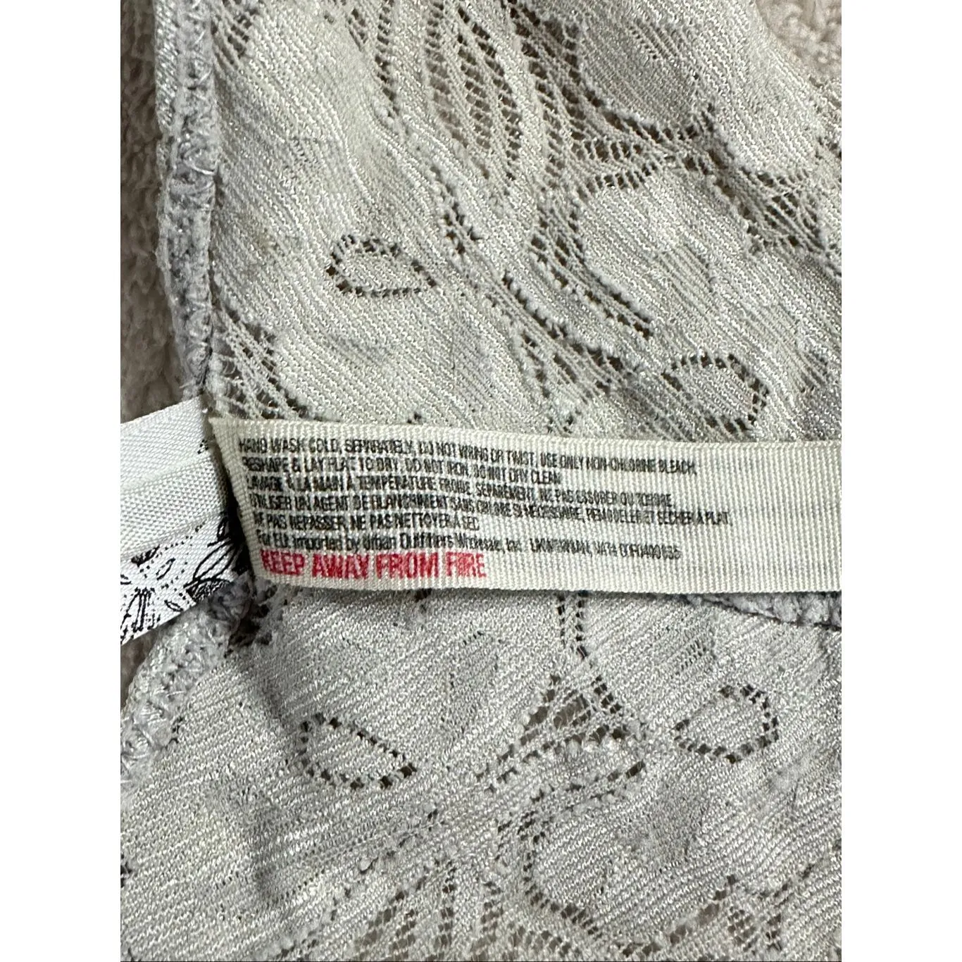 NWT Free People Intimates Galloon Lace RacerBack Bra Graphite Gray, Small - Image 5