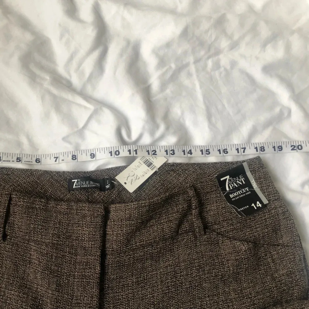 Women’s NY&C 7th ave Pants sz14 tall Suiting collection NWT Brown Size 14 - Image 9