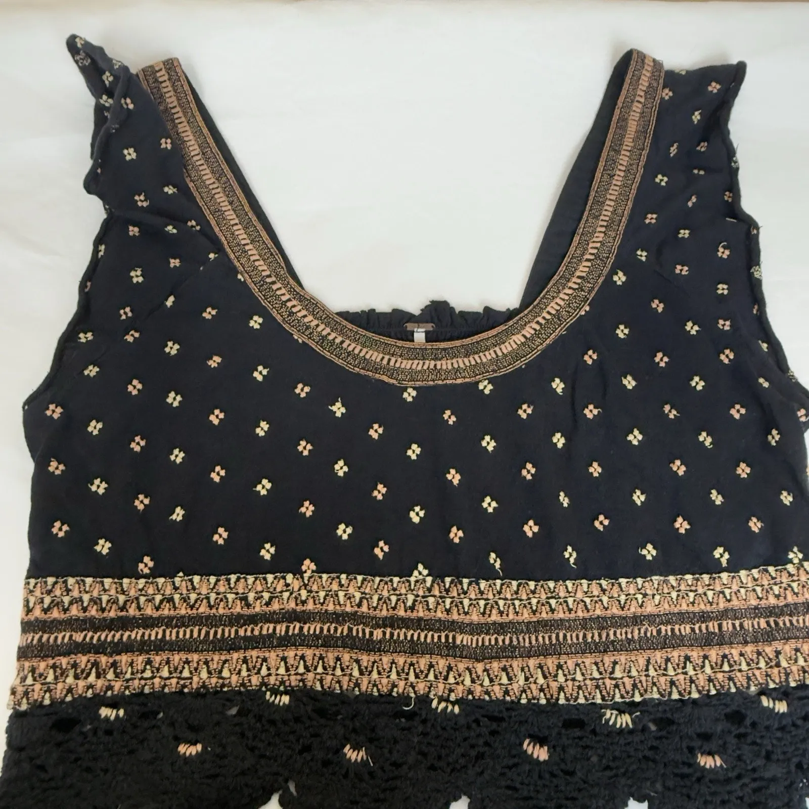 Black Free People Santorini top Women’s Size XS Bohemian Style - Image 3