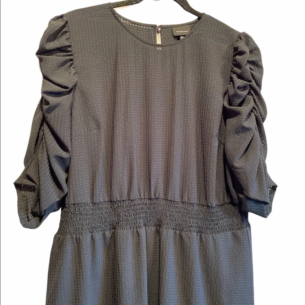 Who what wear black dress ruched sleeves career - Image 5