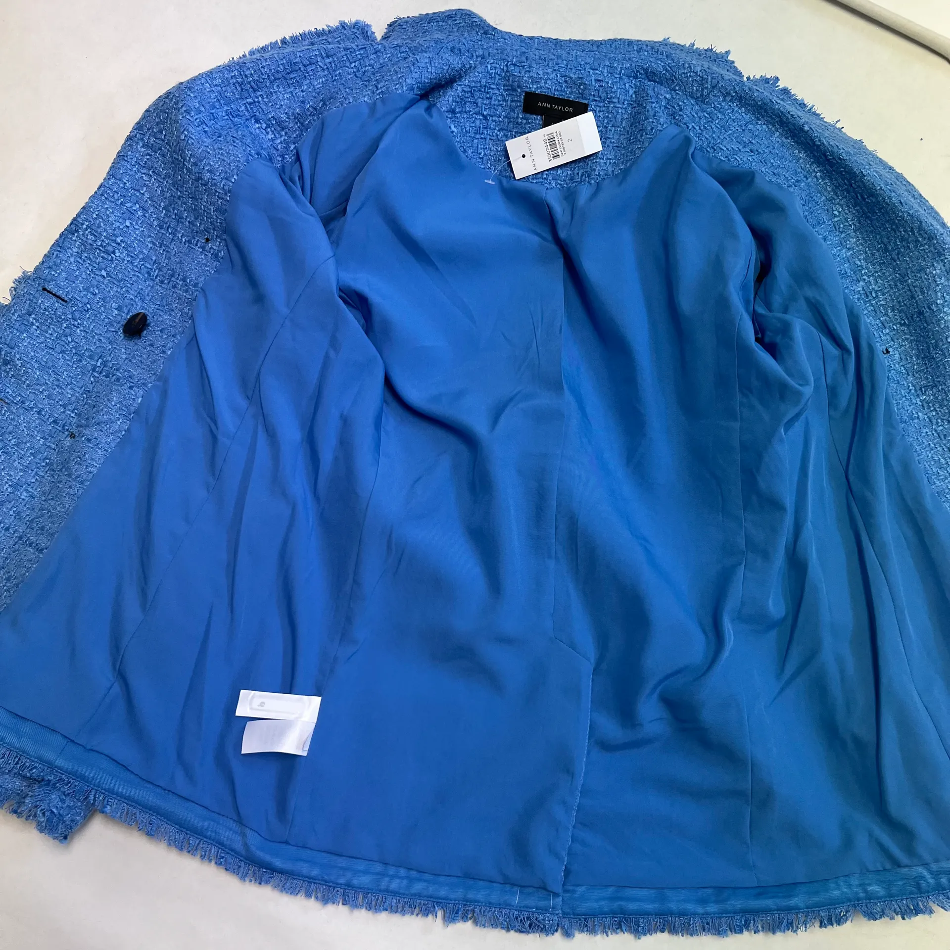 AT Fringed Tweed Double Breasted Blazer NWT - Image 10