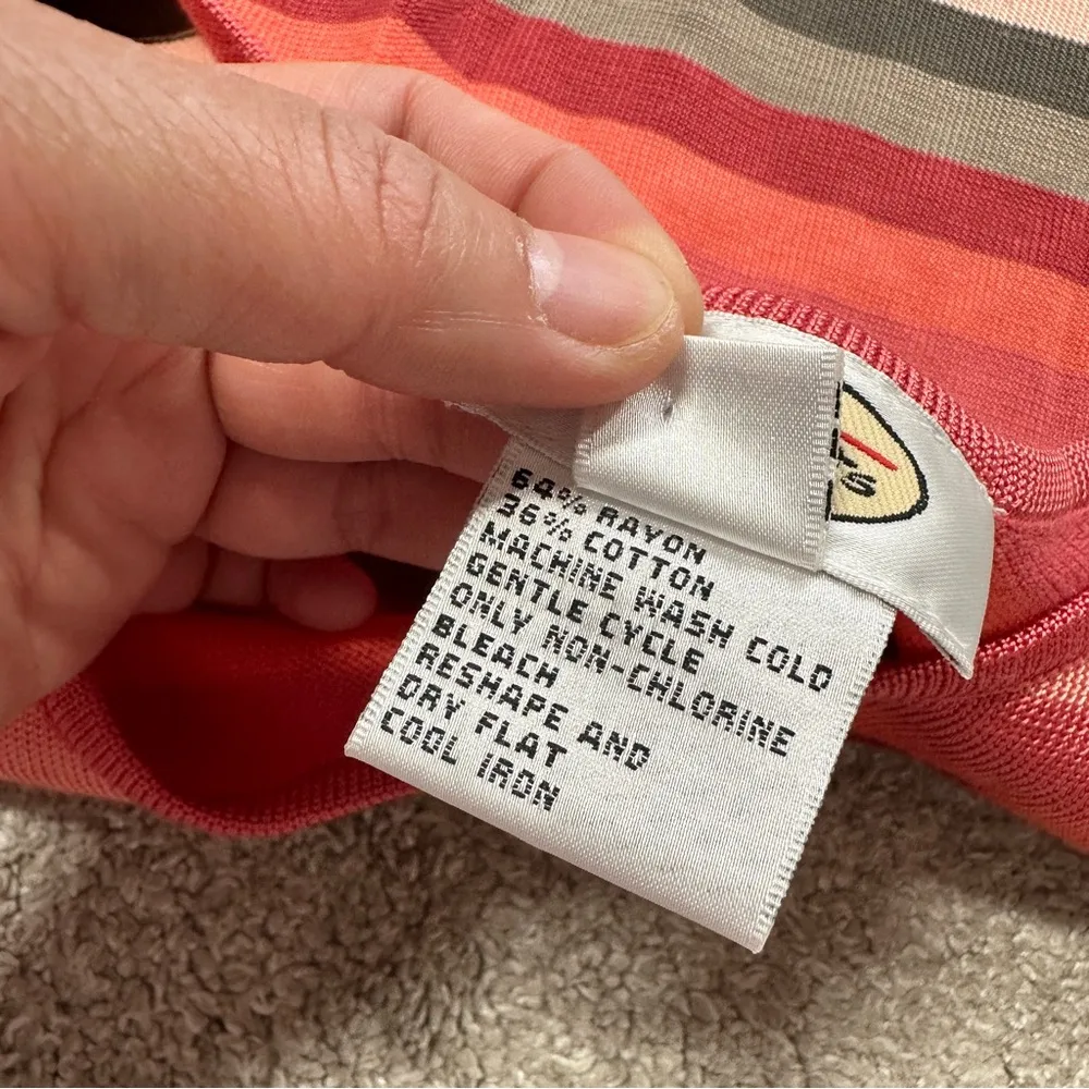 Talbots Women’s Vintage Y2K Striped Retro Knit Tank Top Sleeveless Multicolor S - Image 8