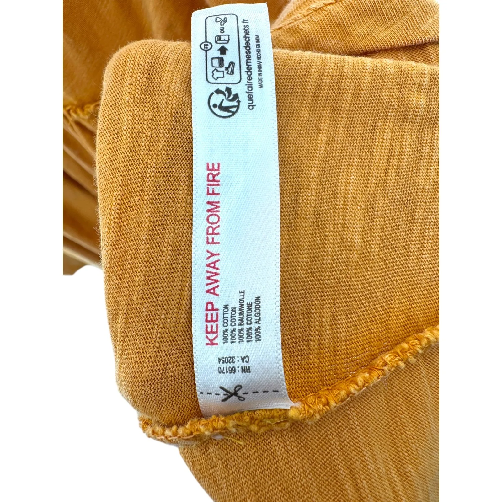 Daily Practice Anthropologie Bonita Tiered Dress Mustard Yellow Cotton L Pockets Orange Size L - Image 8