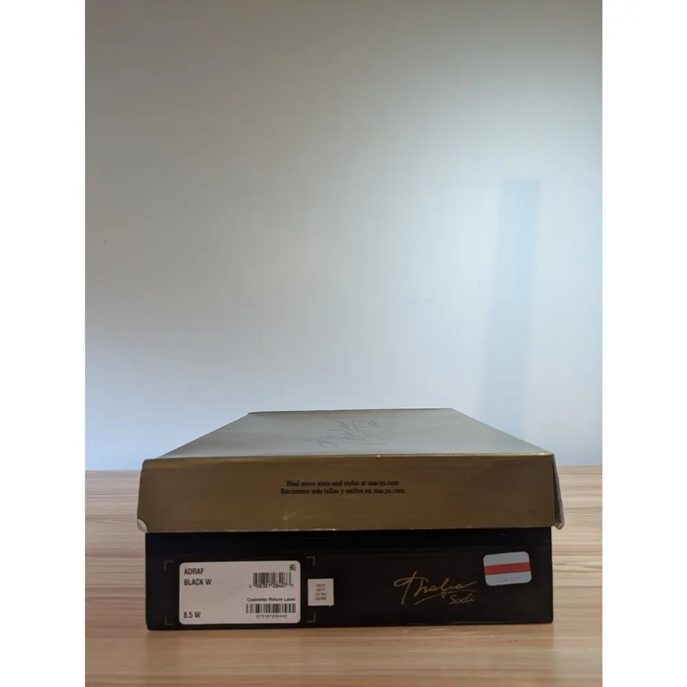 Thalia Sodi Women's Black Adraf Wedges with box Size 8.5 Open Toe Heels Cut Outs - Image 14