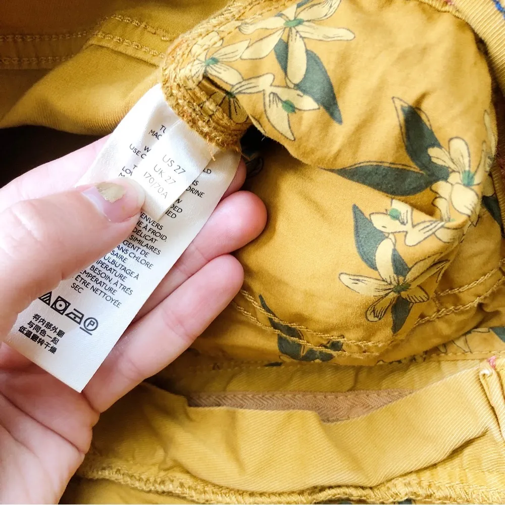 Pilcro • Anthropologie Jackson Tapered Pant mustard yellow Honey gold barrel leg - Image 6