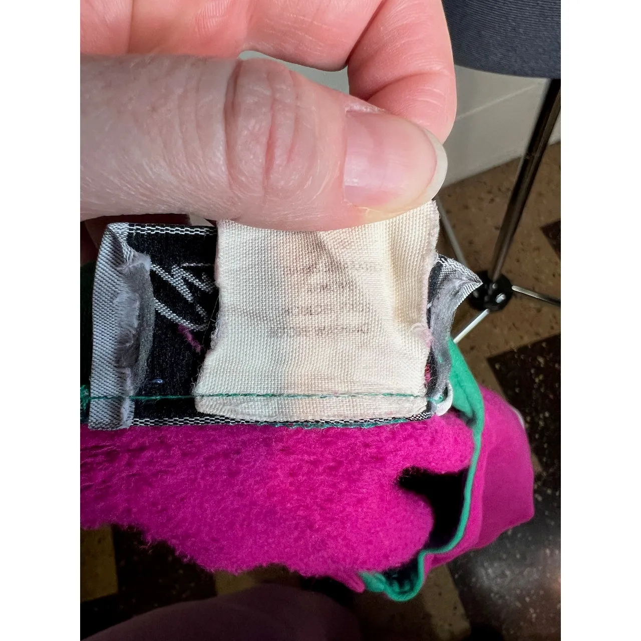 sweatshirt color blocked hot pink purple green 3 snaps Size XL - Image 10