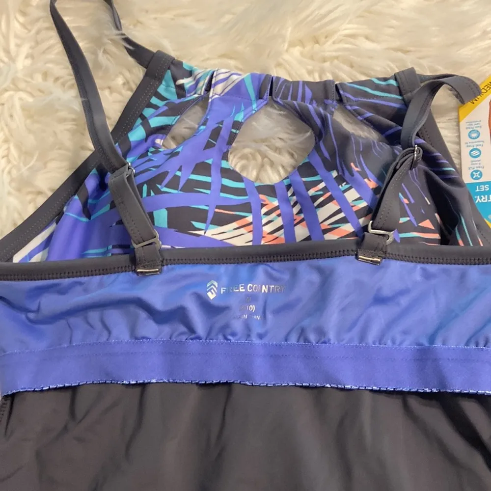 Free Country Blue and Orange Top Swim size M it’s only TOP brand new - Image 7