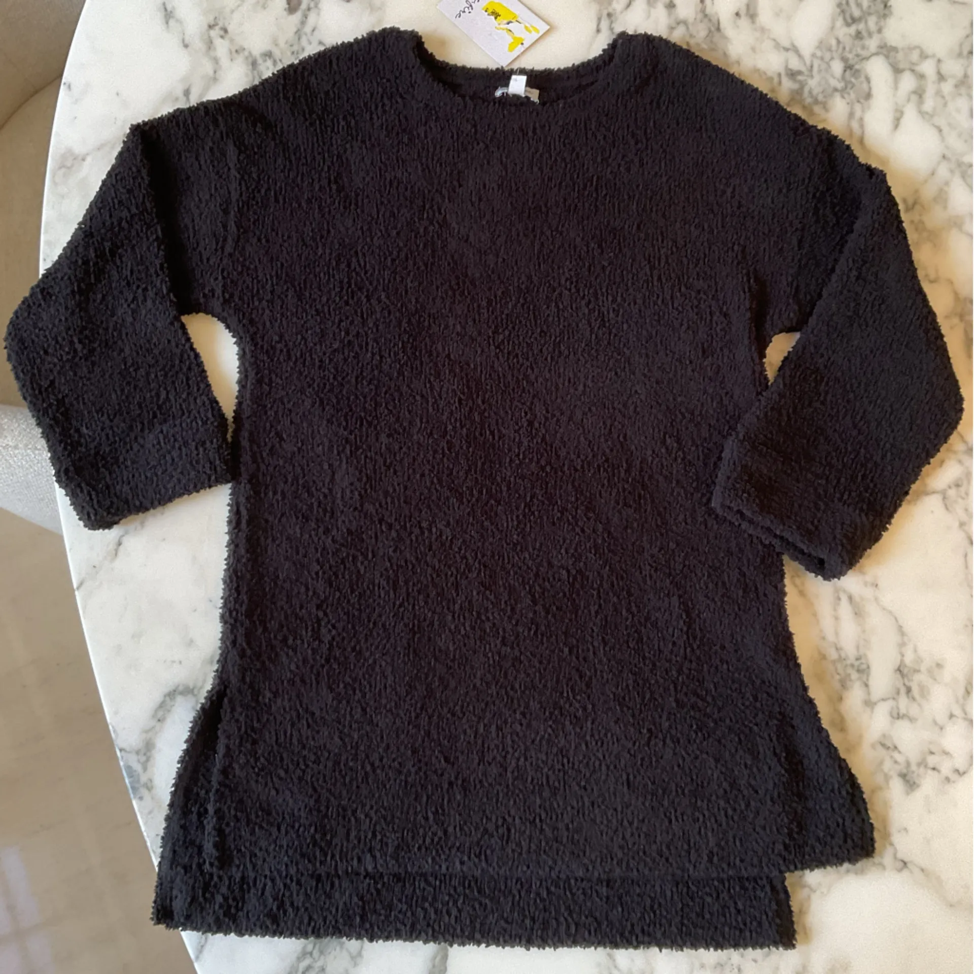 NWT LOVE FIRE Chenille Cozy Black Women's Tunic Sweater Sz L - Image 2