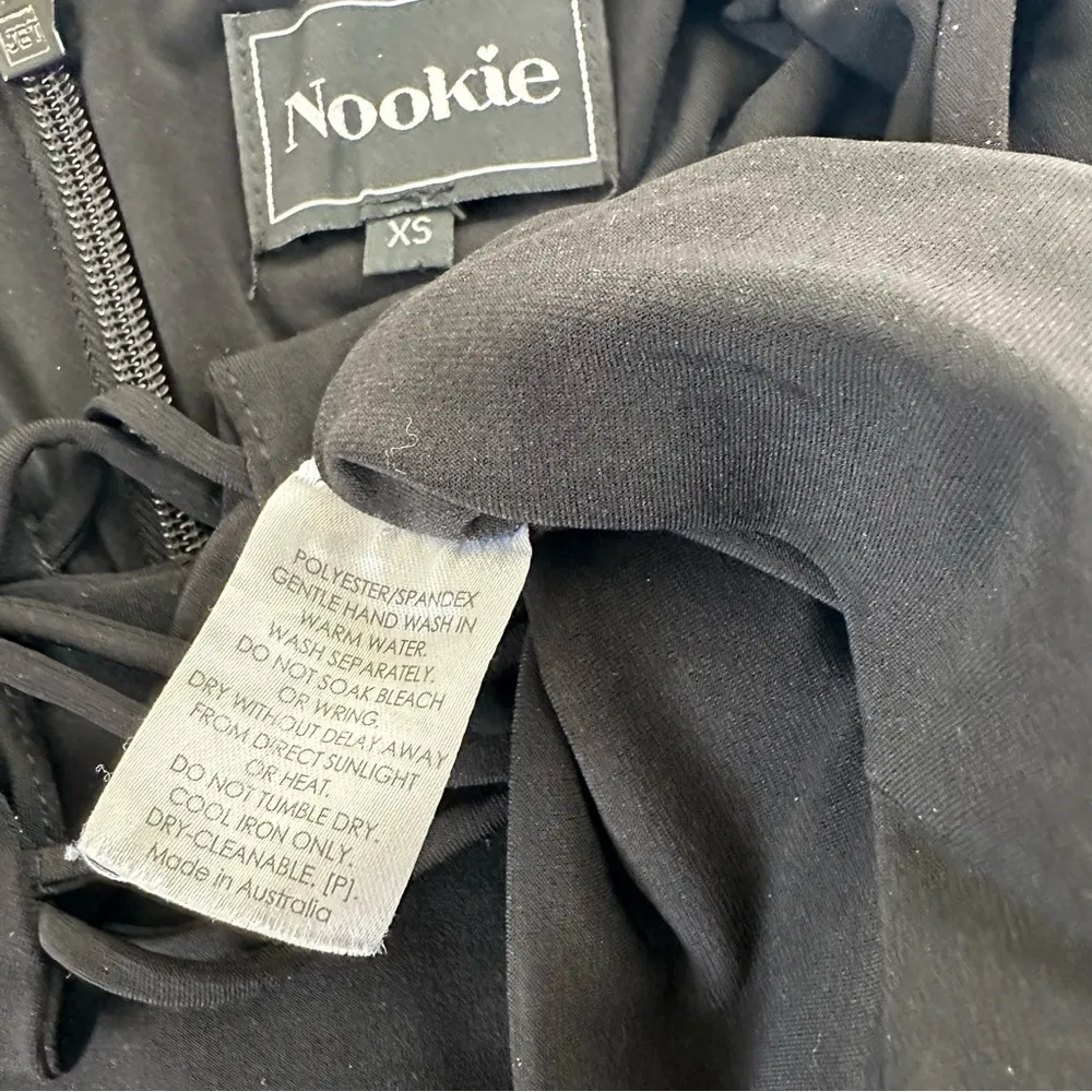 Nookie Tropicana Cross Front Midi Stretch Dress Black, XS - Image 6