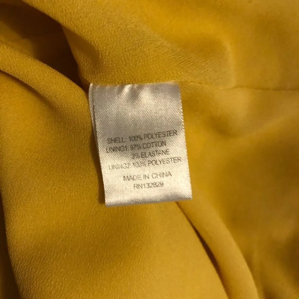 Lovers + Friends Women’s Yellow Strapless Ruffle High Slit in Front Jeadora Gown - Image 10