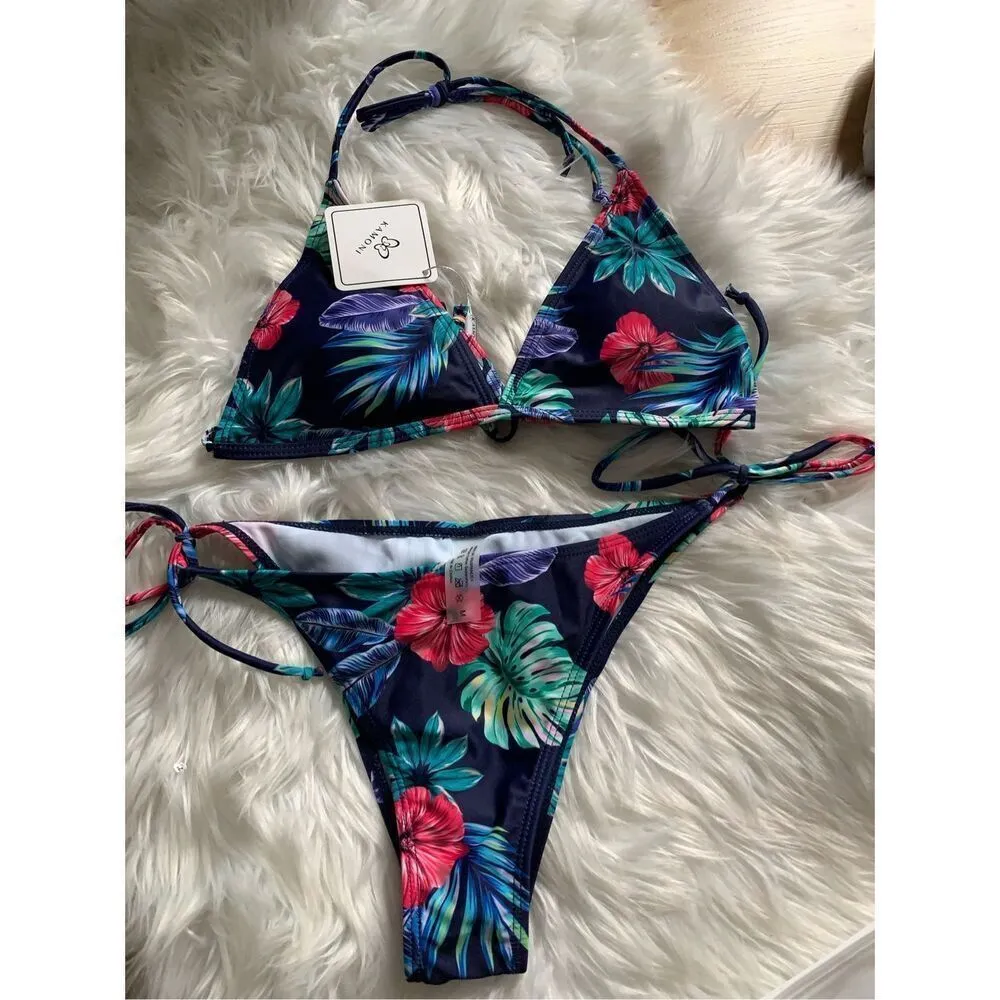 Bikini Hawaii print size medium runs small nwt Blue - Image 2