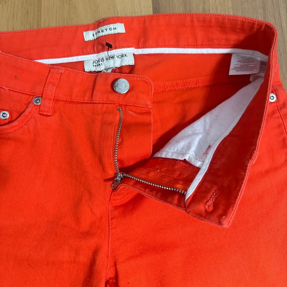 Sport Skinny Cropped Red/Orange Denim Pants NWOT - Image 10