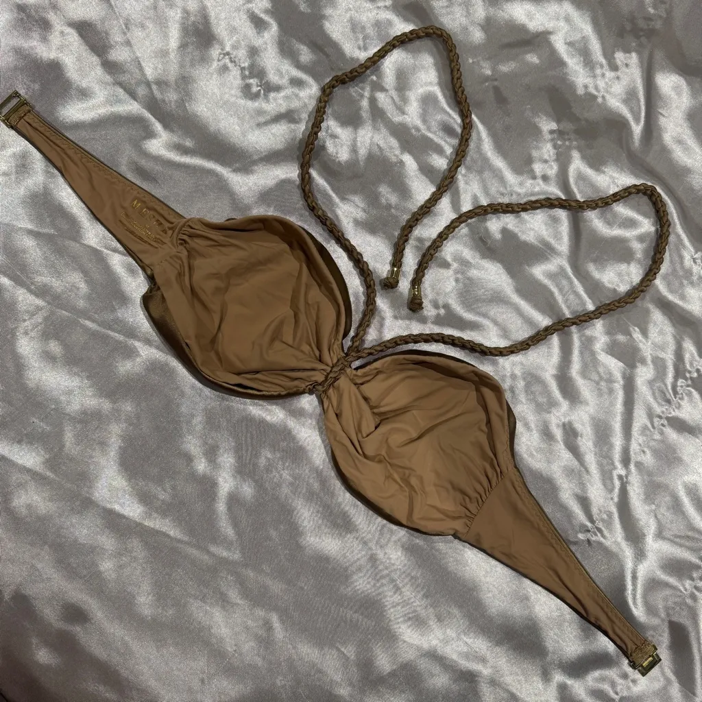 Meshki  Sarika Braided Bikini Top Bronze - Image 6