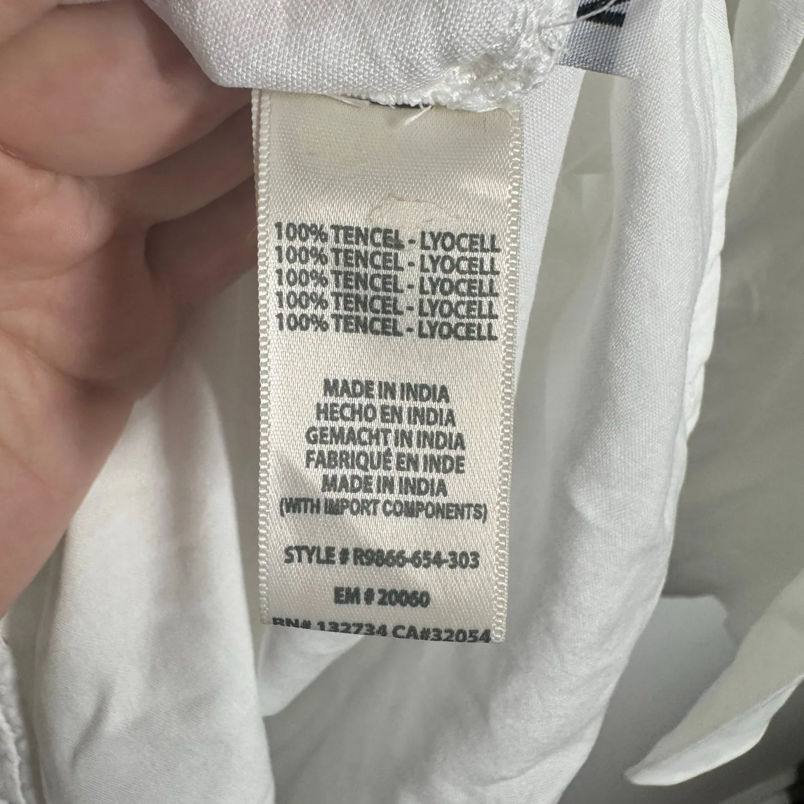 Cloth & Stone Anthropologie Top Women M White Button Up Tencel Preppy Old Money - Image 6