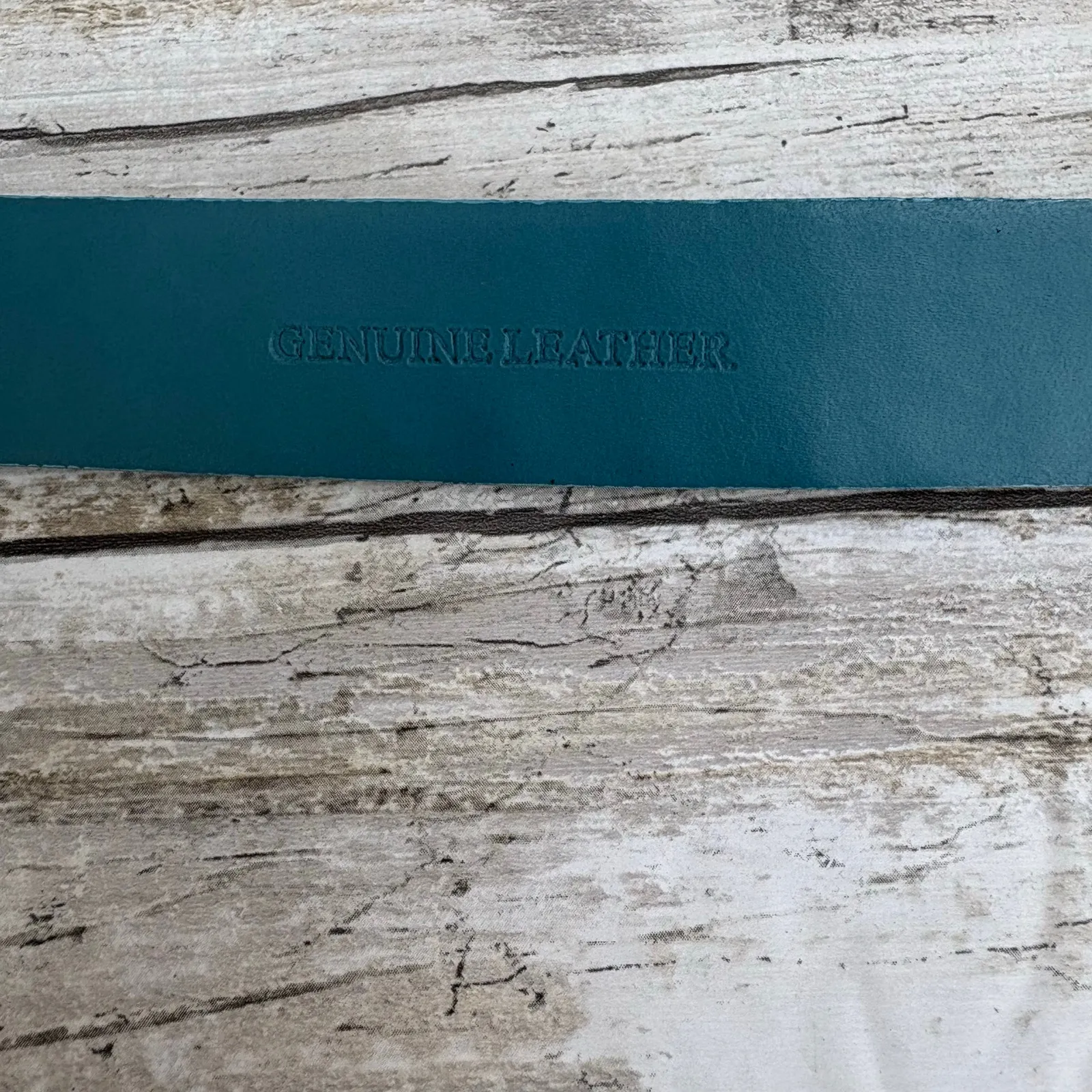 IZOD Leather Belt Sz XL Blue Studded Embossed Western Boho Cowgirl 36” - Image 11