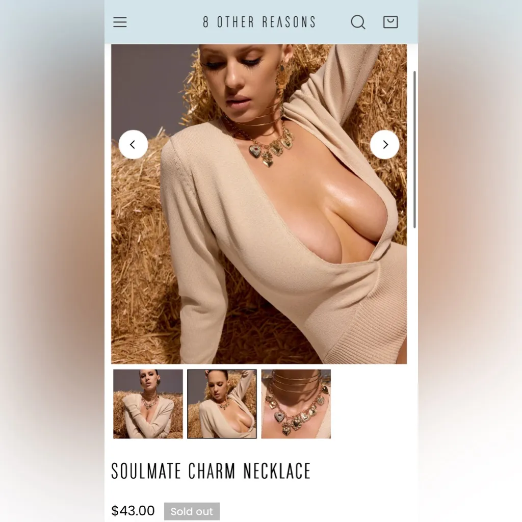 SOULMATE HEARTS CHARM NECKLACE - Image 3