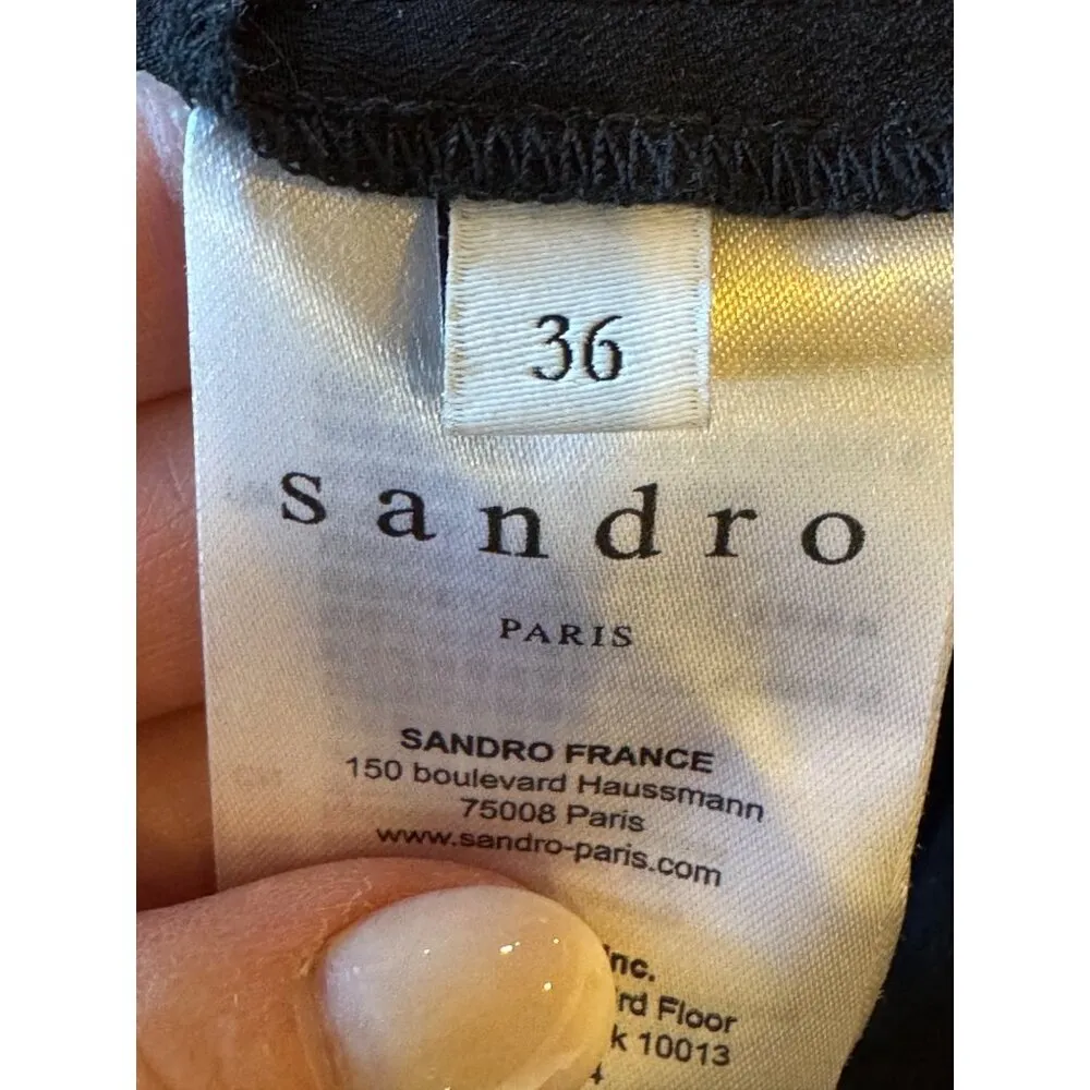 Sandro Paris Dress Women Small Black Freya‎ Slip Midi Sexy Party Cocktail - Image 11