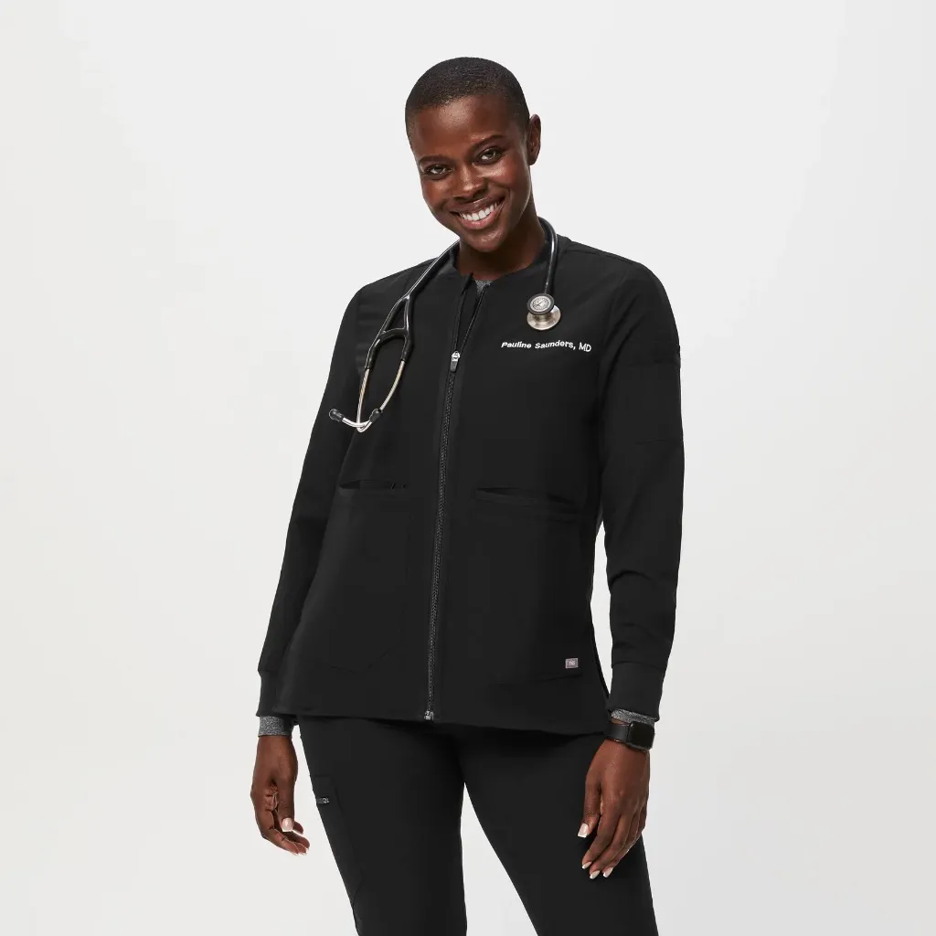 FIGS Black Scrub Jacket - Image 3
