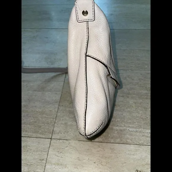 KATE SPADE Pebble Leather Purse‎ Crossbody Shoulder HandBag Beige Tan Ivory - Image 7