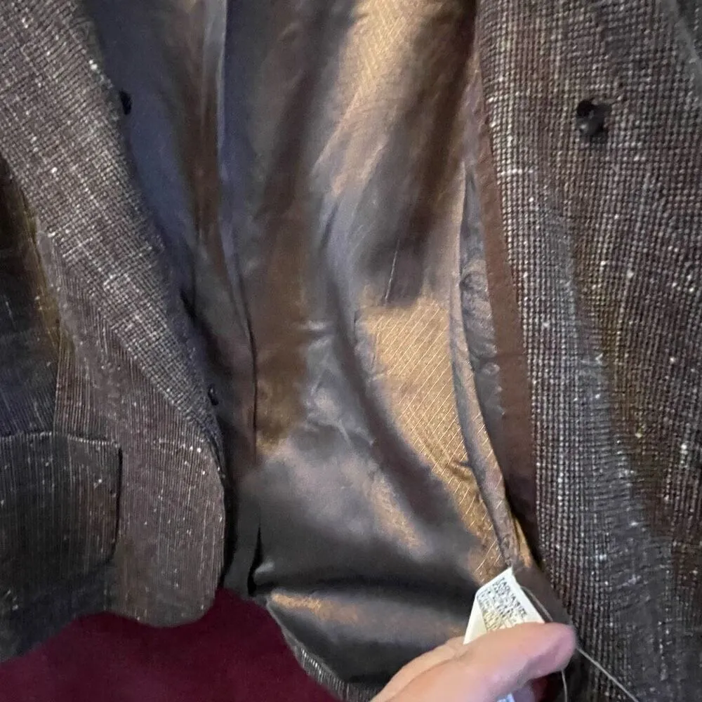 Benetton Italy Brown Tweed jacket size 12 (48) Brown - Image 3