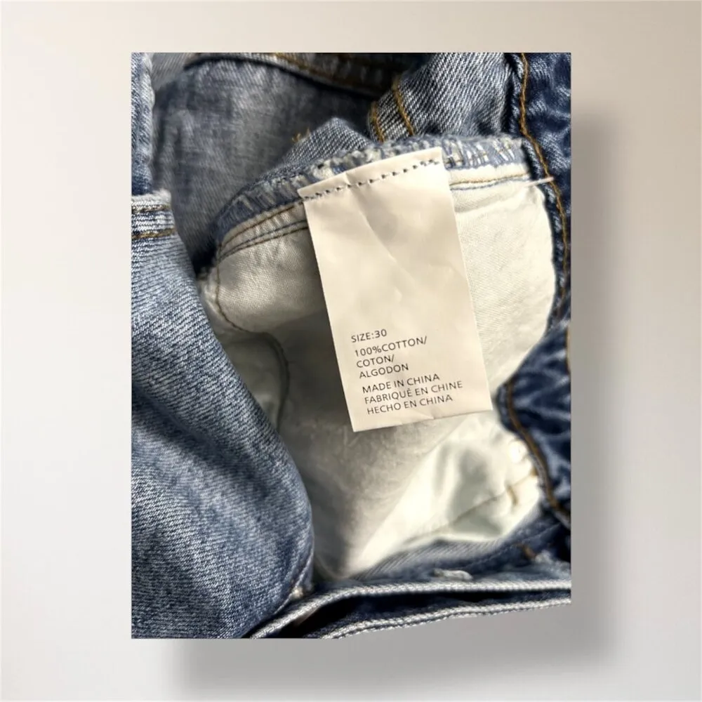 New O’Neill Kellerman 30 Blue Denim Cutoff Shorts Distressed Frayed Summer - Image 8