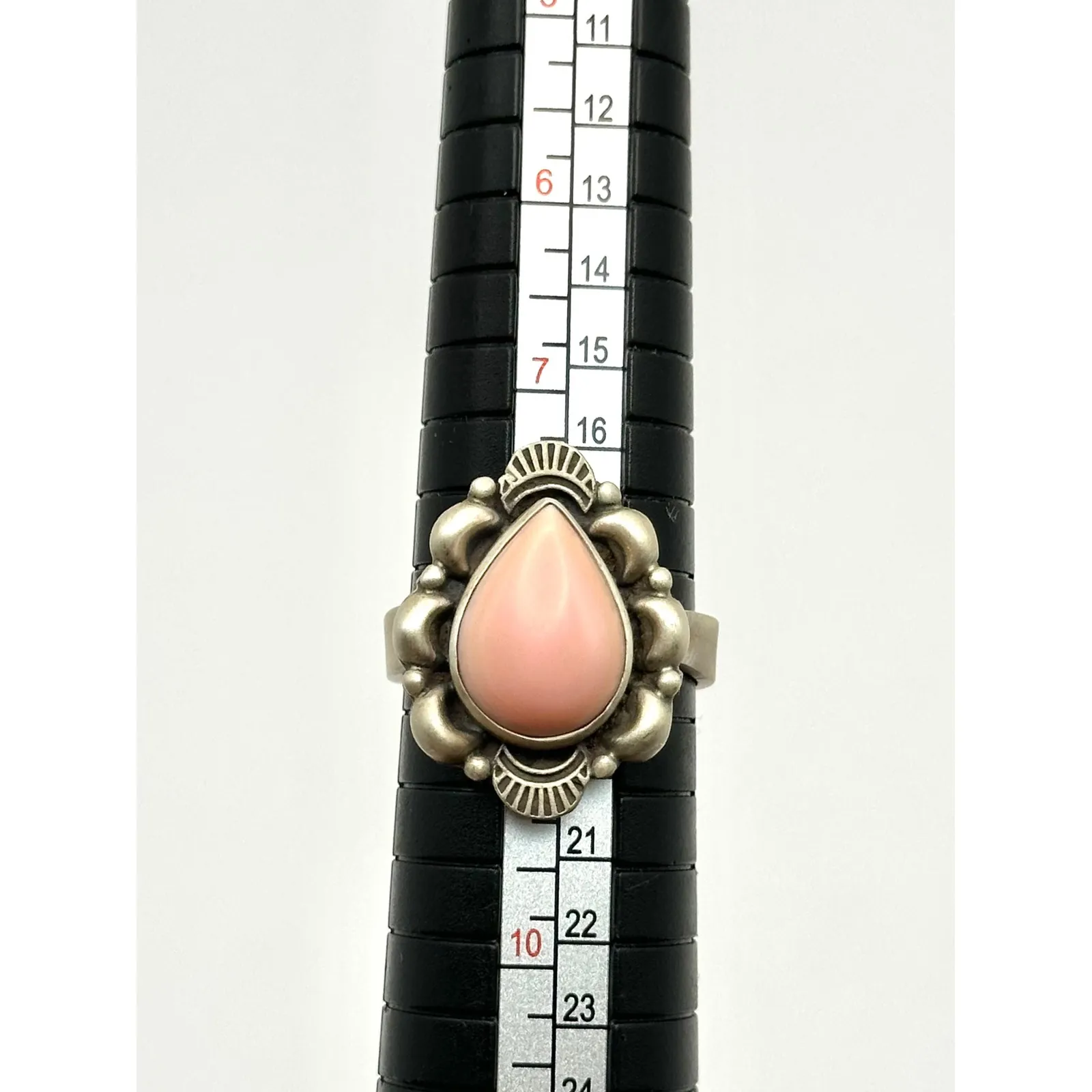 Pink Conch Sterling Silver Adjustable Ring - Image 8