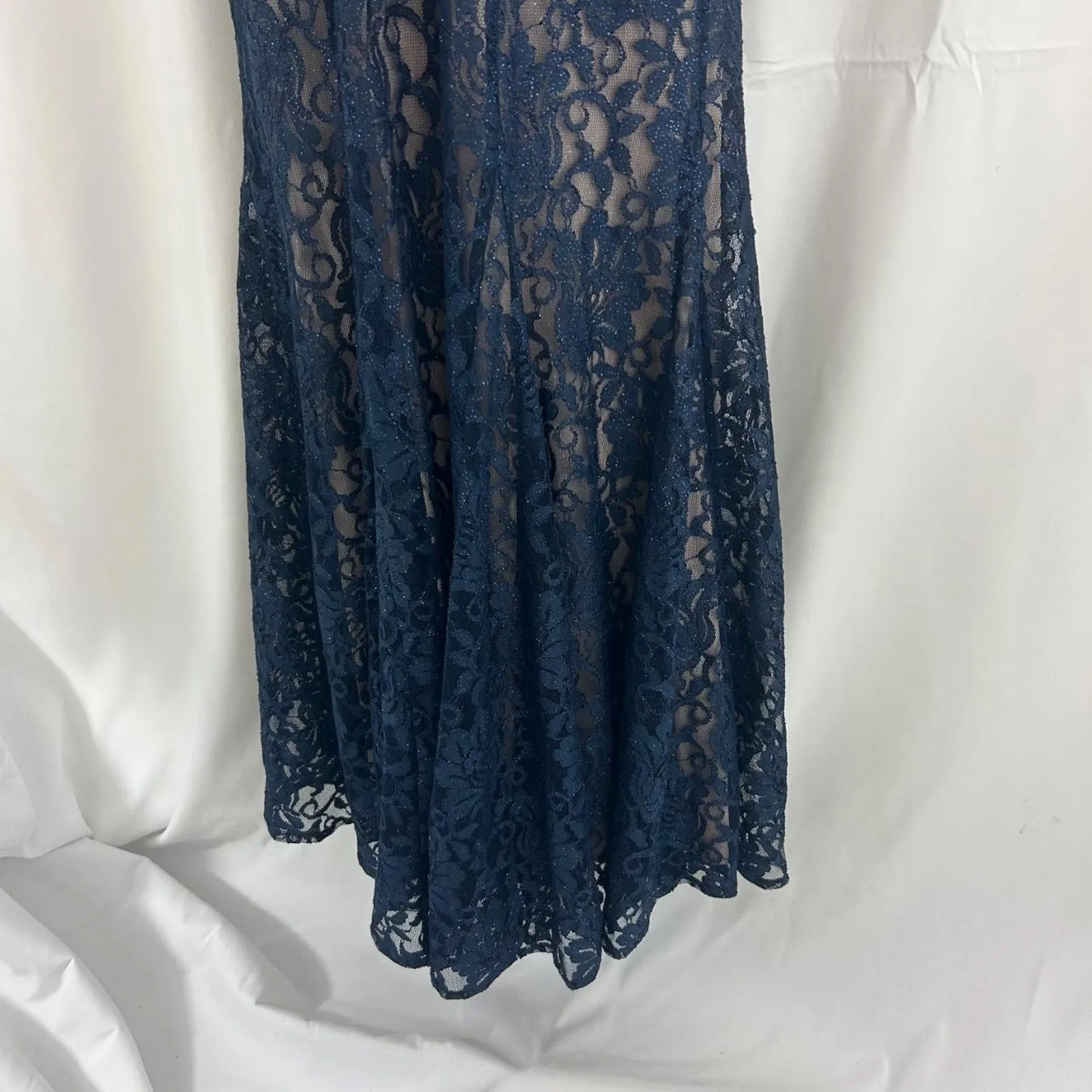 Nw nightway navy lace halter dress - Image 3
